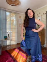 Cargar imagen en el visor de la galería, Falda larga mezclilla, talla 1 y 2