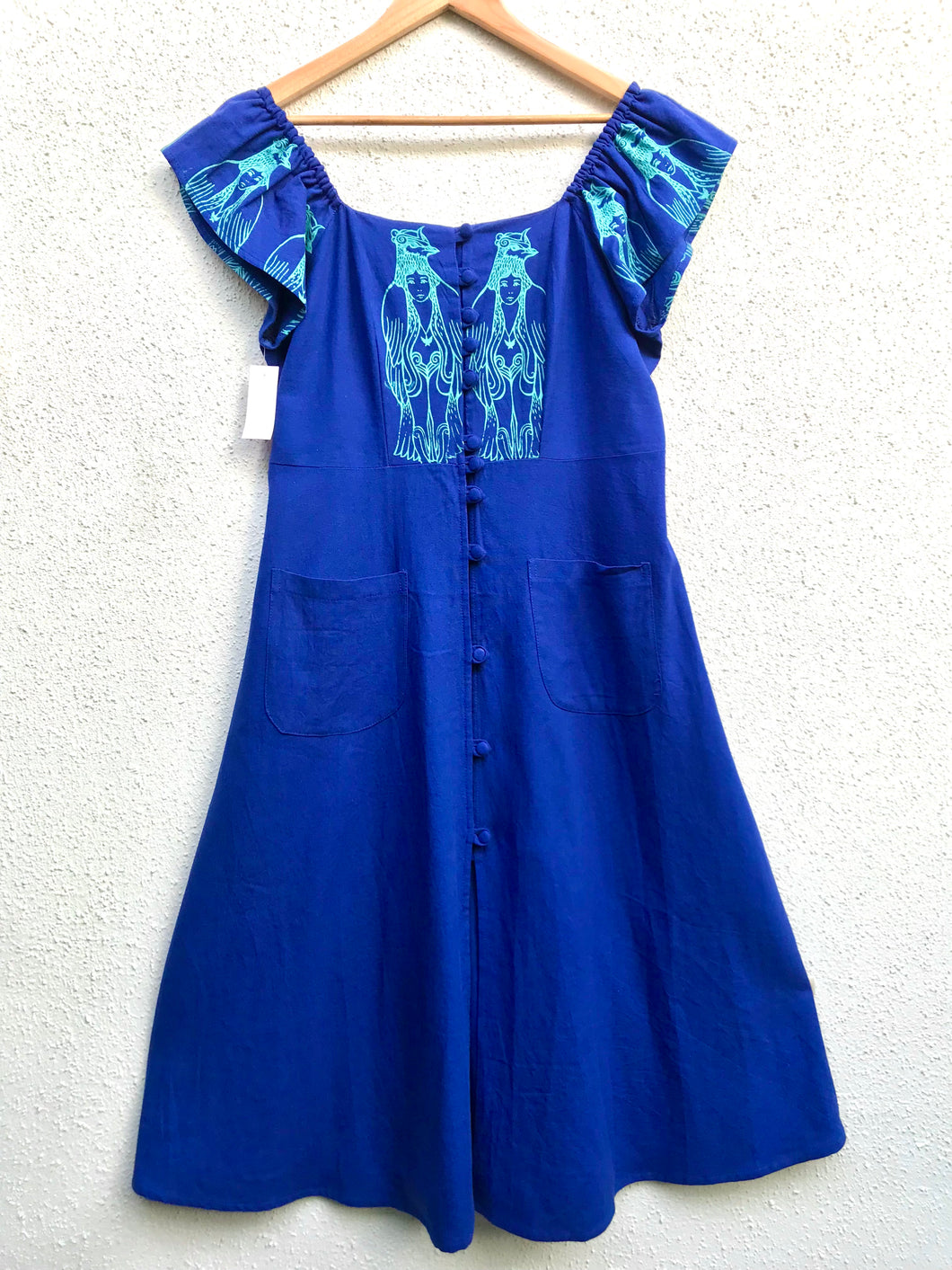 Vestido largo lino, talla 2